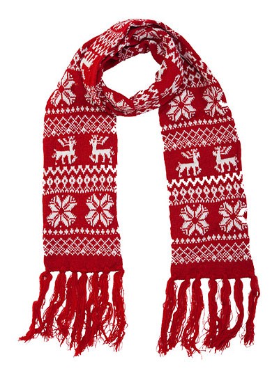 reindeer u0026 snowflake christmas scarf - winter scarves - accessories |  centralchic SZPDTNW