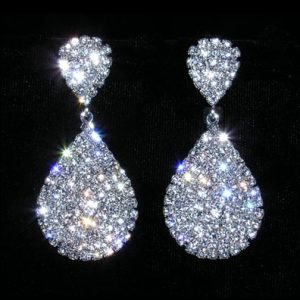 rhinestone jewelry #15074 - stone teardrop earring EMFRJEJ