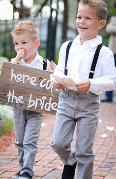 ring bearer outfits omg picture kj carrying a sign down the aisle before you! NFGHXLH
