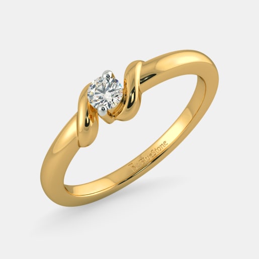 ring designs rs. 18,076 diamond ring in yellow gold (2.425 gram) QXTEXEH