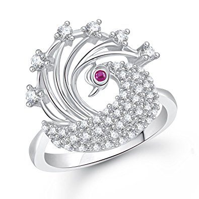 ring jewellery meenaz silver diamond rings for girls and women in american diamond cz DWIPSSZ