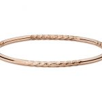 rose gold bangle bracelet twist bangle bracelet in 14k rose gold QANEYJQ
