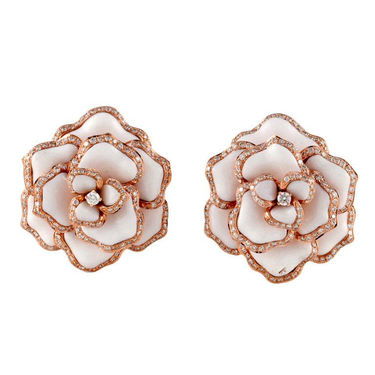 rose gold flower earrings 1 PFUDBPV