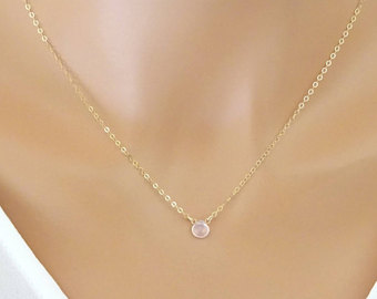 rose quartz necklace | etsy FZFKNHB