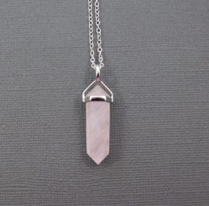 rose quartz necklace JMGUUMC