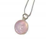 rose quartz necklace rose quartz disc necklace DIDLQYC