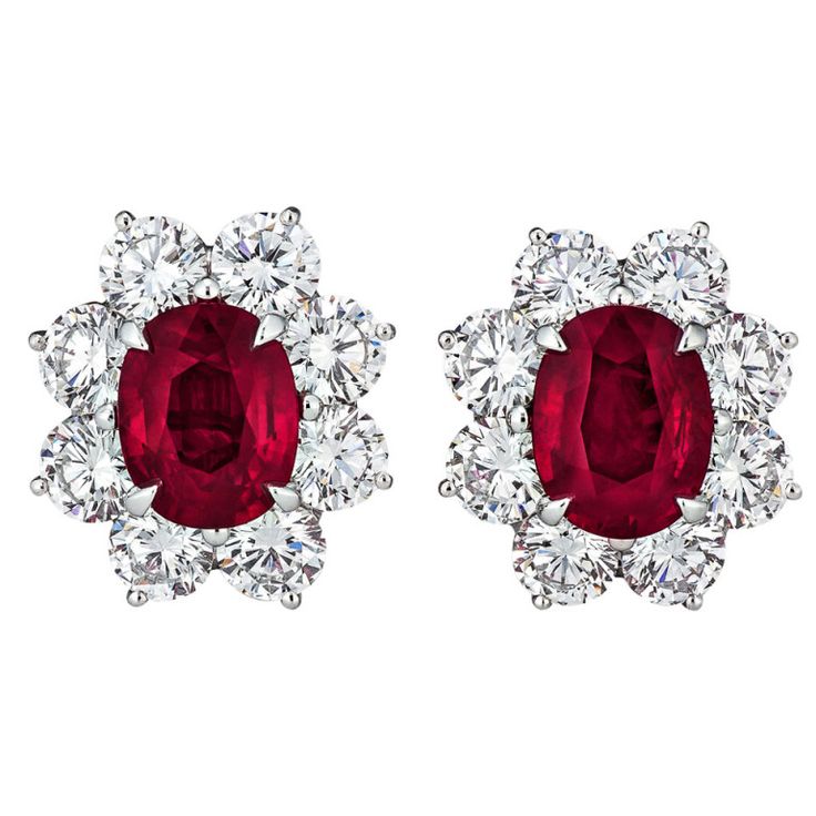 ruby earrings burmese ruby and diamond earrings JWWRZLH