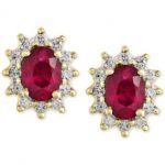 ruby earrings effy® ruby (2 ct. t.w.) and diamond (1/2 ct ELVBUBI