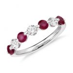 ruby jewelry classic floating ruby and diamond ring in platinum (3/8 ct. tw. LHKEOGT
