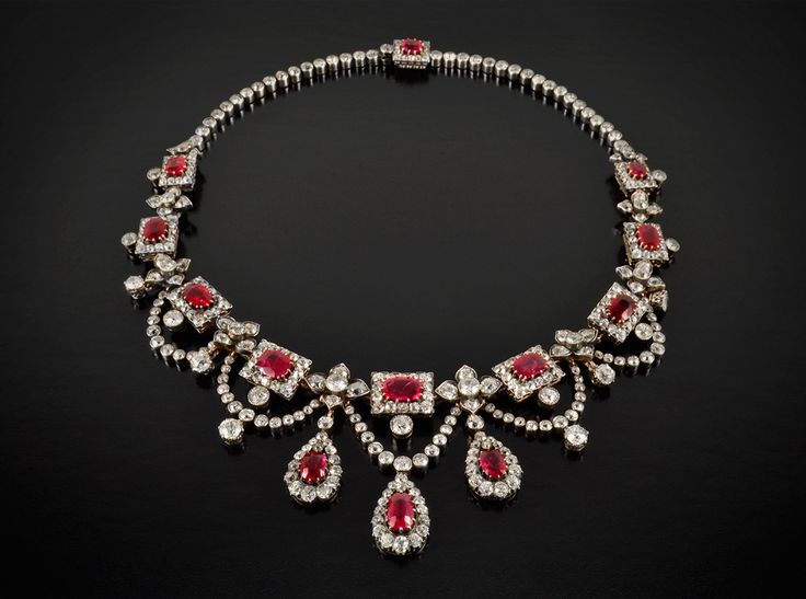 ruby jewelry victorian diamond and burmese ruby necklace magnificent and rare diamond  and UOYLYUT