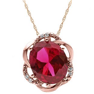ruby pendant bold oval cut ruby gemstone diamond rose gold pendant $250.00 NZGJXST