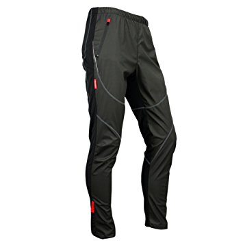 santic menu0027s windproof cycling trousers fleece thermal winter pants size m LYWQDMX