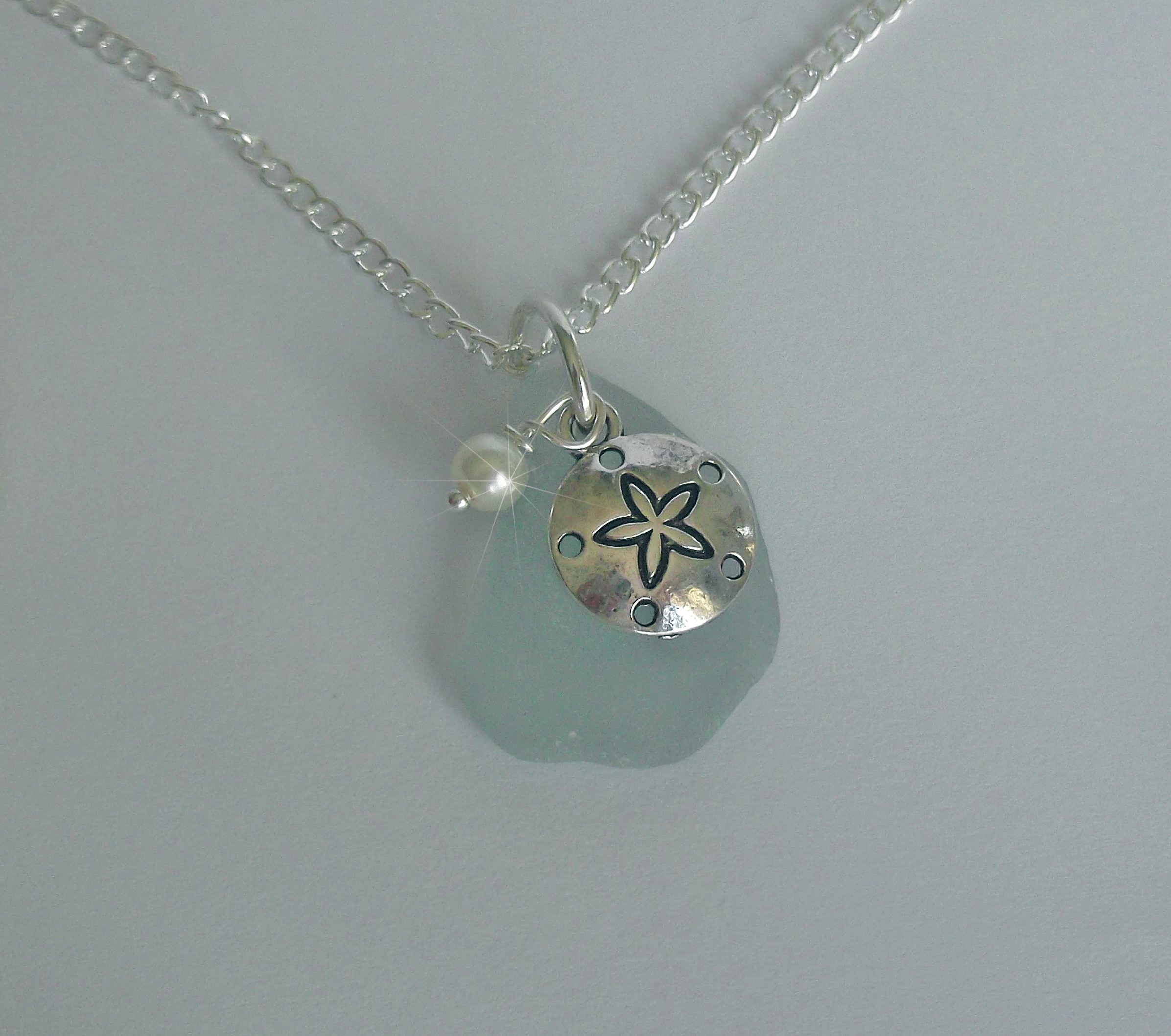 sea glass necklace CYVDSYK