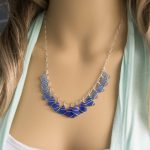 sea glass necklace - the jessica design with cobalt to cornflower sea MBKJETY