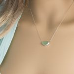 sea glass necklace - the linda in green sea foam sea glass XIULNYT