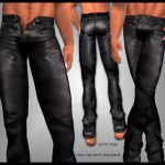 sf design stud leather jeans (non mesh) DWOULQU