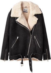 shearling coat acne / velocite oversized shearling jacket QOJWWTY