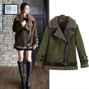 shearling coat new 2016 winter women shearling coats faux suede leather jackets coat faux  lambs AKDZSIW