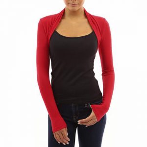 shrug sweater womens-long-sleeve-bolero-shrug-knit-stretch-cropped- OKQRZYE