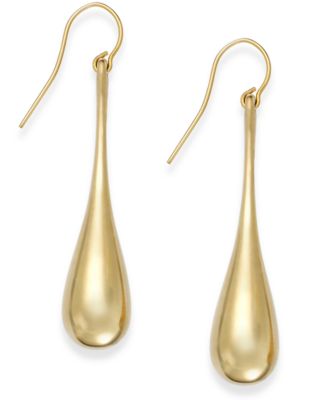 signature gold™ teardrop earrings in 14k gold or rose gold over resin GIGBDQC
