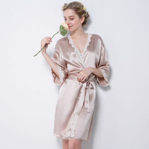 silk robes womenu0027s 100% pure mulberry silk robe luxury pajama robes sexy nightwear silk  nighties CMSHQLC