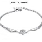 silver ankle bracelet aliexpress.com : buy queen angel wing crystal heart indian anklet bracelet KMCUNPD