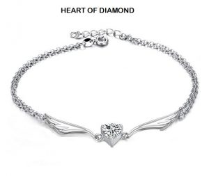 silver ankle bracelet aliexpress.com : buy queen angel wing crystal heart indian anklet bracelet KMCUNPD