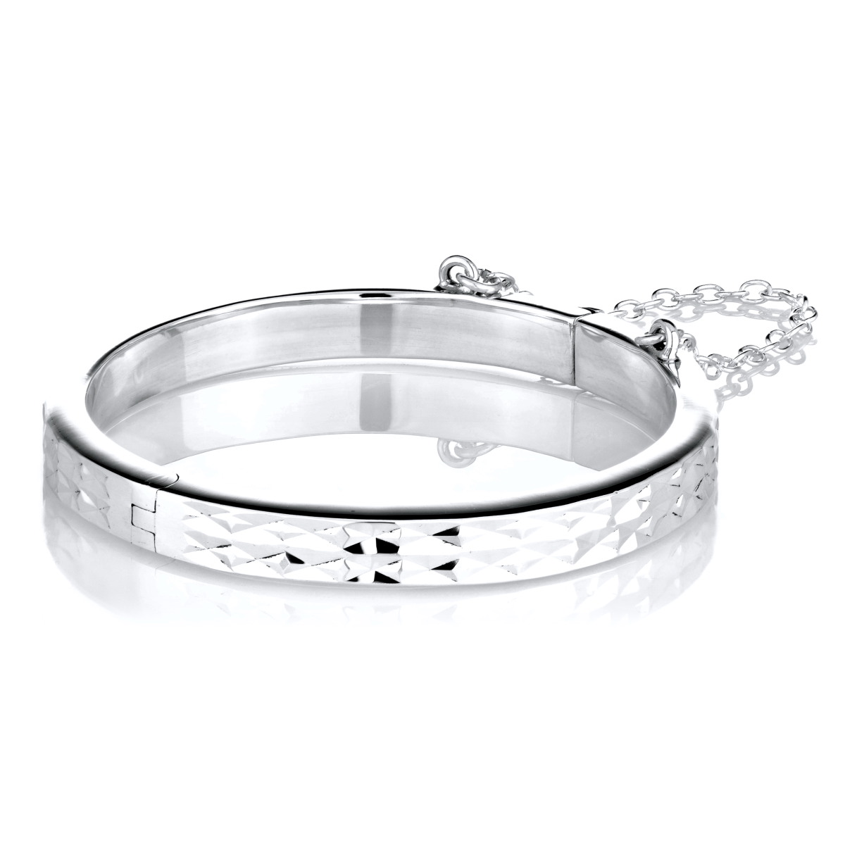 silver bangle bracelet emmau0027s hammered silvertone baby bangle bracelet - 46 mm WBXAVIV