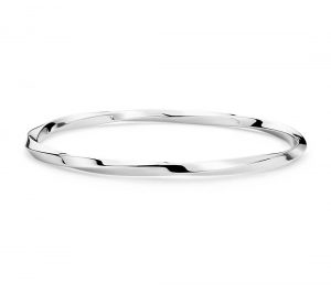 silver bangle bracelet twist bangle bracelet in sterling silver KBALGCF