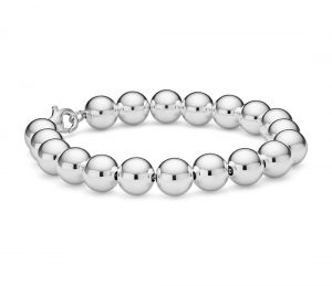 silver bead bracelet bead bracelet in sterling silver (10mm) UVPUVYZ