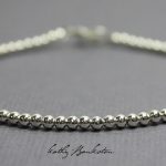silver bead bracelet | etsy WKMSZER