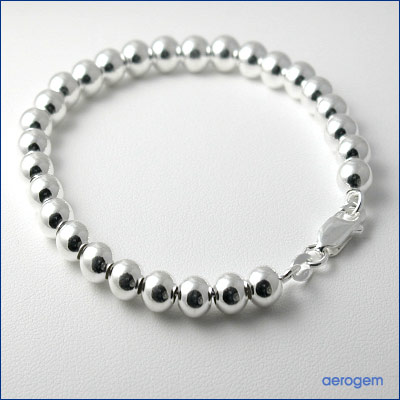 silver bead bracelet sterling bead bracelet UICNMCN