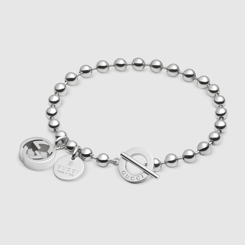 silver bracelets bracelet in silver with boule chain KCQEQKT
