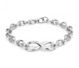 silver bracelets infinity chain bracelet in sterling silver BDAWZOV