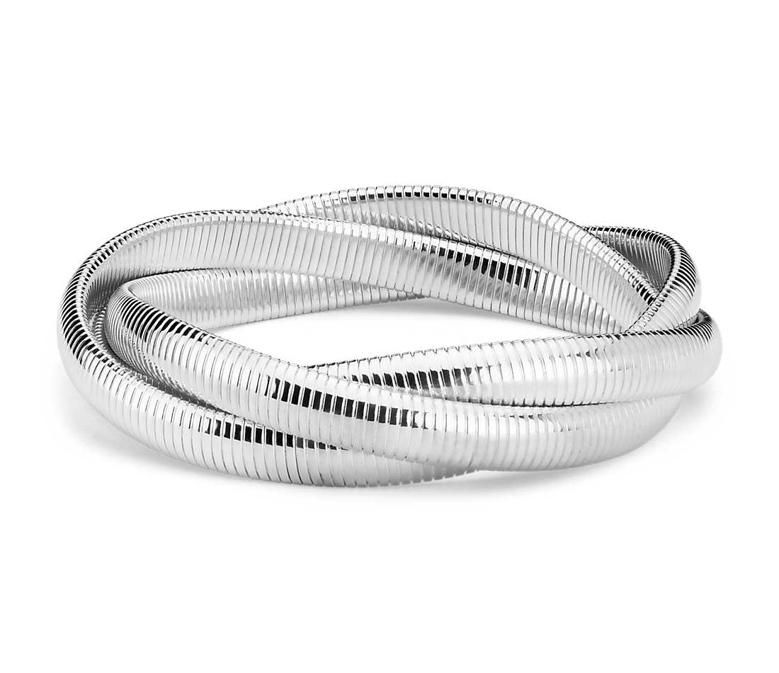 silver bracelets woven cobra bracelet in sterling silver PALPNTH