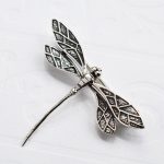 silver brooch sterling silver dragonfly brooch HVUNBUD