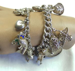 silver charm bracelet vintage silver charm bracelets JTLSORJ