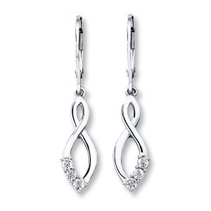 silver dangle earrings dangle earrings diamond accents sterling silver ICZXYSB