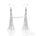 silver dangle earrings hot 925 silver simple dangle earrings jewelry womenu0027s earring r234w wf XLXNBIO