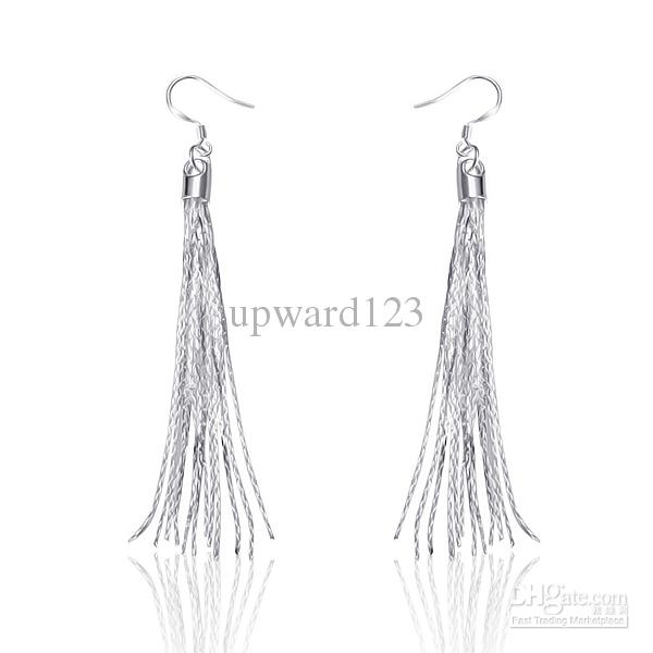 silver dangle earrings hot 925 silver simple dangle earrings jewelry womenu0027s earring r234w wf XLXNBIO