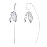 silver dangle earrings jovielleu0027s silvertone flower dangle earrings OQWCSPK