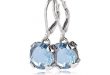 silver earrings blue topaz earrings in sterling silver WRUZGMH