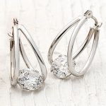 silver earrings hoops RPIMWGH