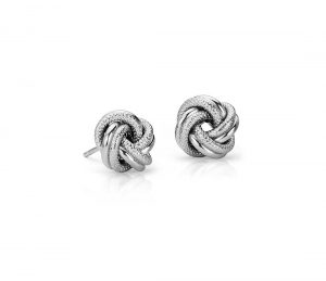 silver earrings interlaced love knot earrings in sterling silver VJAGYTP