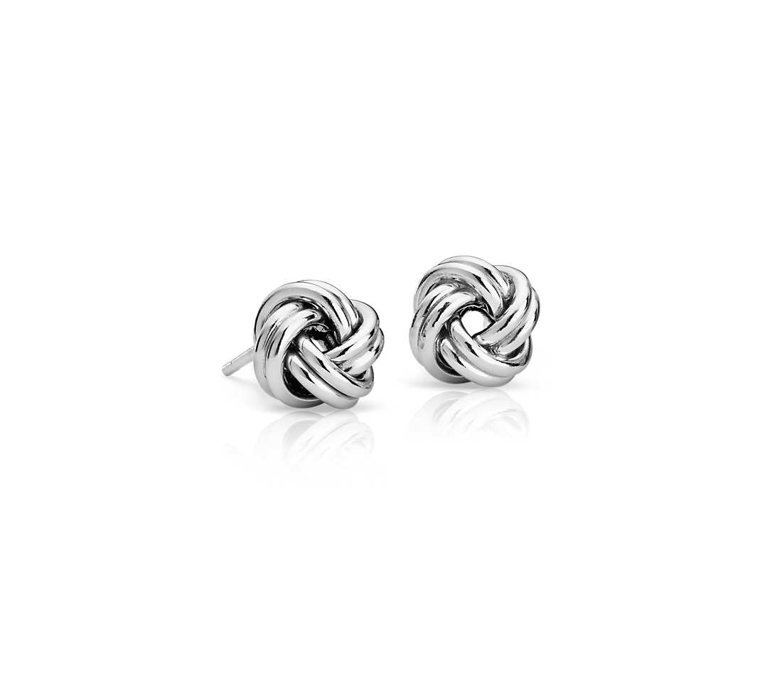 silver earrings love knot earrings in sterling silver PKHWSMZ