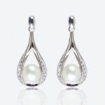 silver earrings the suzette sterling silver cultured freshwater pearl earrings WRSBHFW