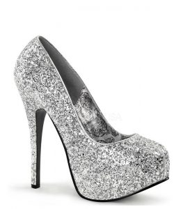 silver glitter heels bordello silver glitter pump platforms OWTKPKM