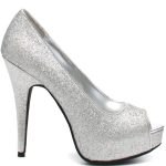 silver glitter heels hot hot - glitter silver main view PBIXQGS