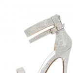 silver glitter heels pretty glitter heels - silver heels - ankle strap heels - $29.00 RCMBBHM