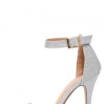 silver glitter heels silver heels - gold heels - glitter heels - ankle strap heels - $31.00 NAUOSRU